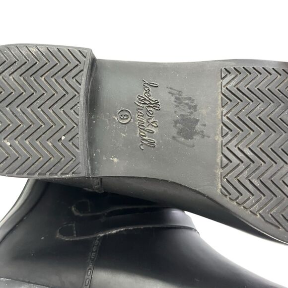 Loeffler Randall Fenton Rain Boots Women’s Size 9 Black Gold Buckle Rubber - Picture 11 of 12